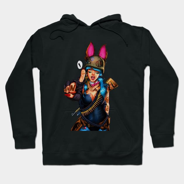 Cute Tank Girl Hoodie by Aventi